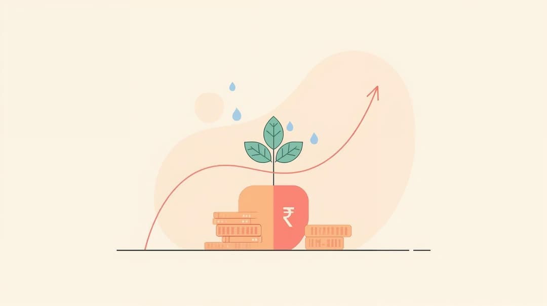 SIP investment growth illustration showing compounding returns over time